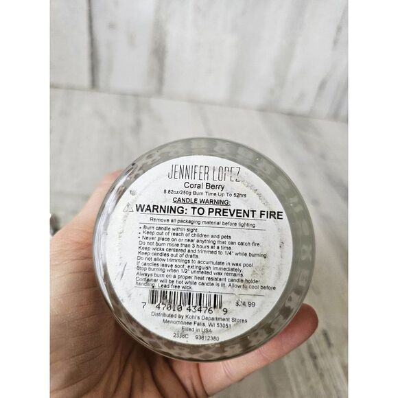 Jennifer Lopez Coral Berry candle 8 oz new fruity scent - Picture 5 of 5